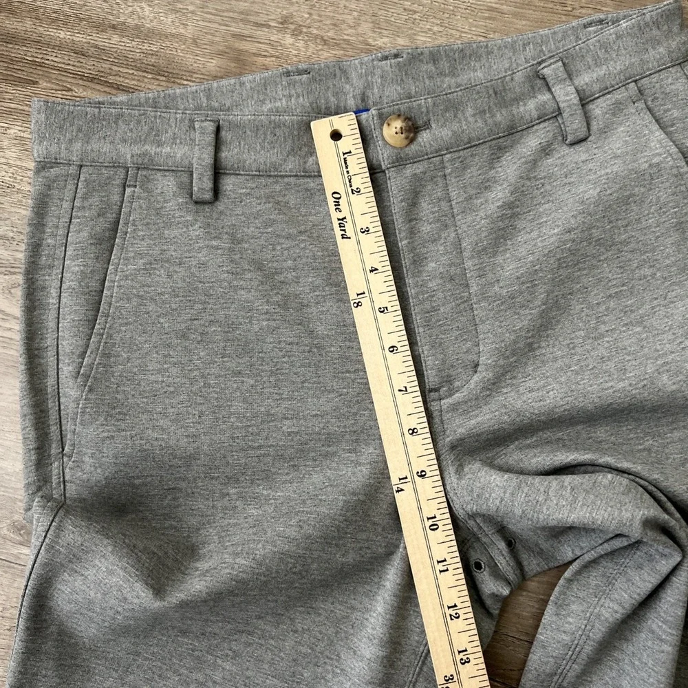 Kit and Ace Technical Dress Pants Mens 32x36 Grey Ponte Knit Slim Fit Commuter